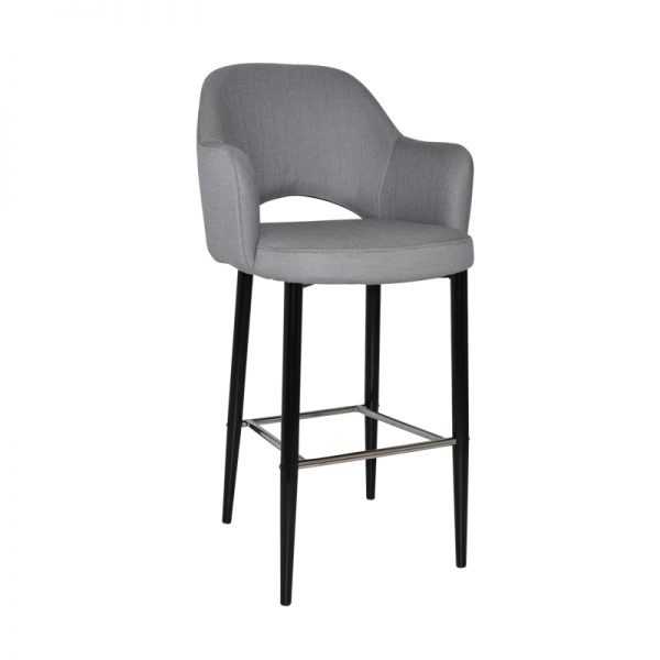 Steel fabric stool on metal 4 leg