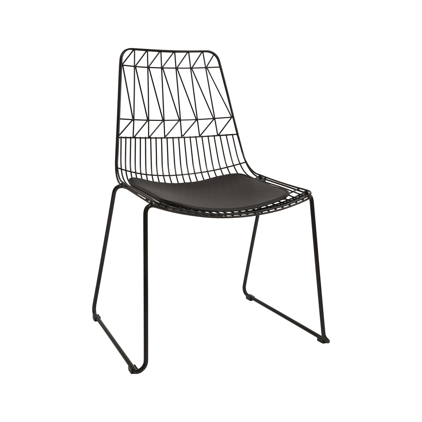 black wire chair