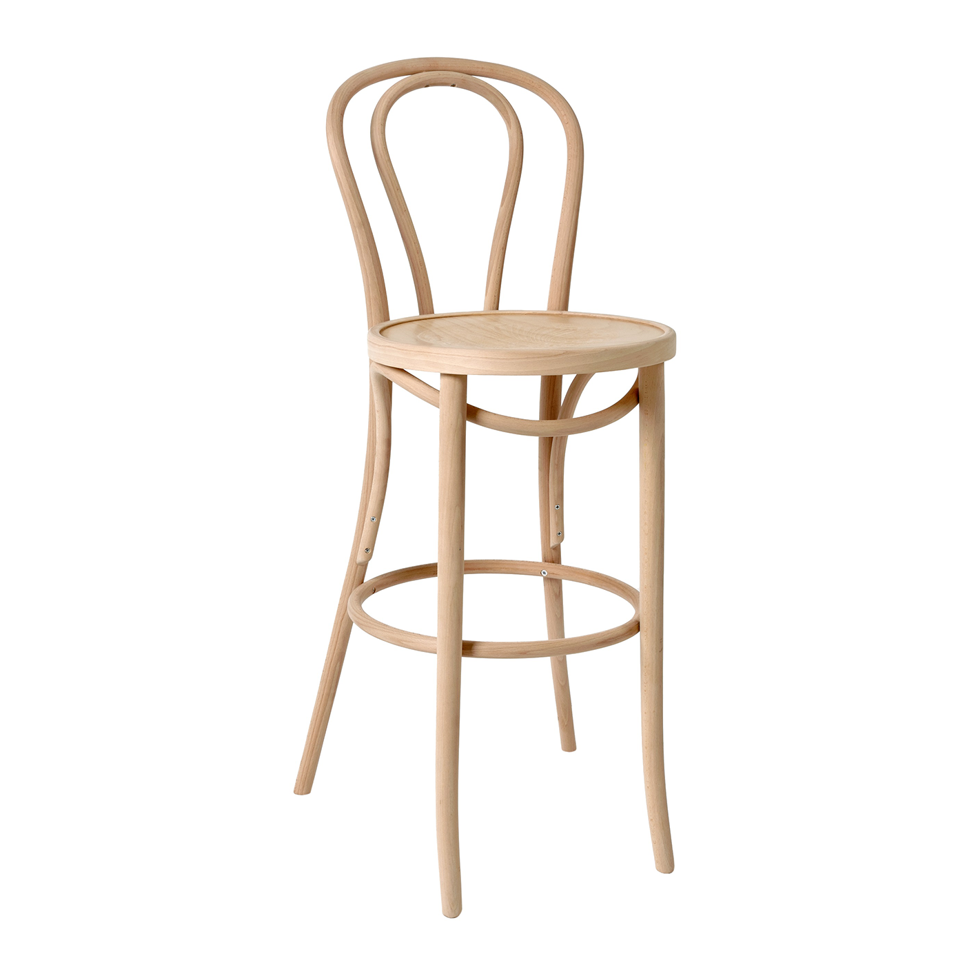 Bentwood Stool With Back Stained · Thonet · Fameg Supplier in Australia