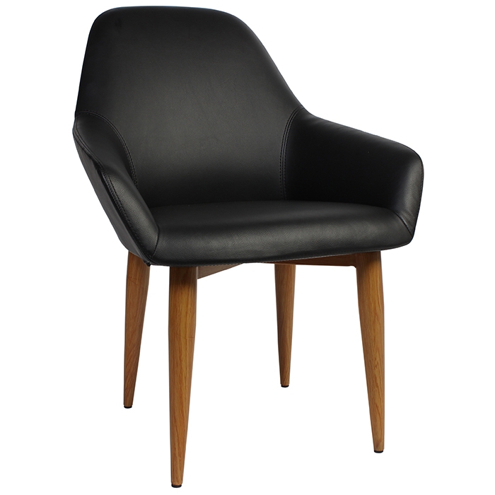Bronte Tub Chair - 4-Leg Metal black