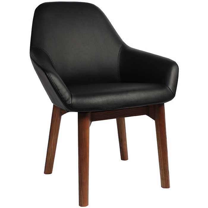 Bronte Tub Chair - 4-Leg Timber light Oak / light Walnut