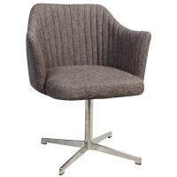 Coral Arm Chair - Swivel Base Stainless Steel
