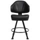 black leather bar stools