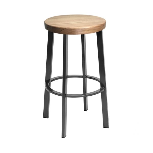 black timber bar stools