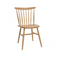 Spoke Back Chair Stained Wooden