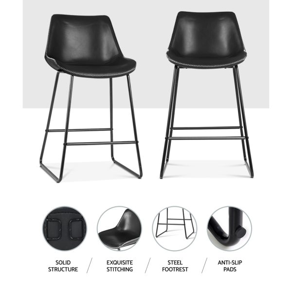 Vinyl Bar Stool on metal legs